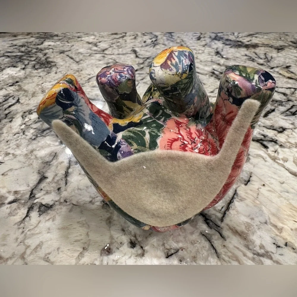 EUC La Vie Safari Decoupage Porcelain Elephant and Giraffe Figurine Set - Picture 6 of 11